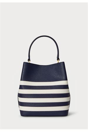 Reese Sm Bkt-Bucket Bag-Small-Piecd Crsshtch Lthr LAUREN RALPH LAUREN | Secchiello | 431974556003